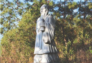 莊子石雕像-中國(guó)古代名人公園漢白玉莊子雕塑