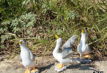 鴿子雕塑-玻璃鋼仿真動物童趣鴿子雕塑