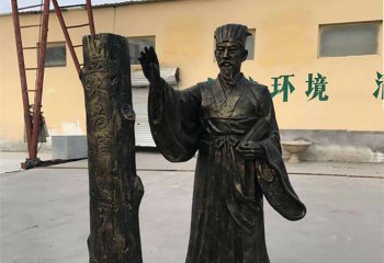 扁鵲雕塑-醫(yī)院廣場擺放醫(yī)圣扁鵲玻璃鋼仿銅雕