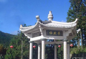 涼亭雕塑-農(nóng)場(chǎng)景觀戶外擺放漢白玉仿古建筑怡然亭