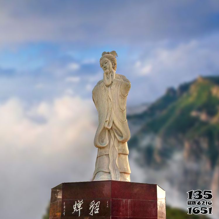 貂蟬雕塑-景區(qū)中國古代四大美女石雕貂蟬雕塑