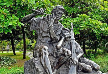 吹奏雕塑-吹笛子公園人物景觀吹奏雕塑