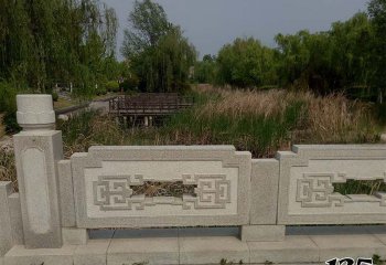 欄桿欄板雕塑-公園池塘觀景臺(tái)花崗巖欄桿欄板雕塑