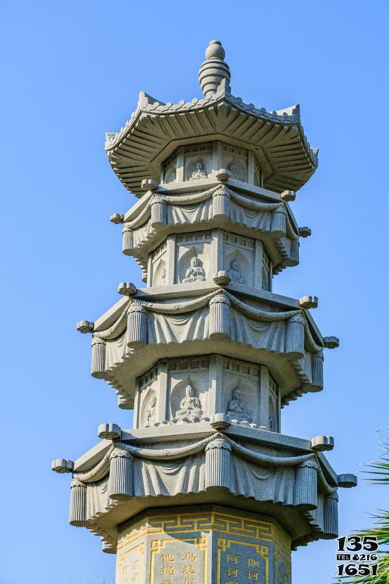 佛塔雕塑-中國寺廟園林精美佛塔仿古建筑