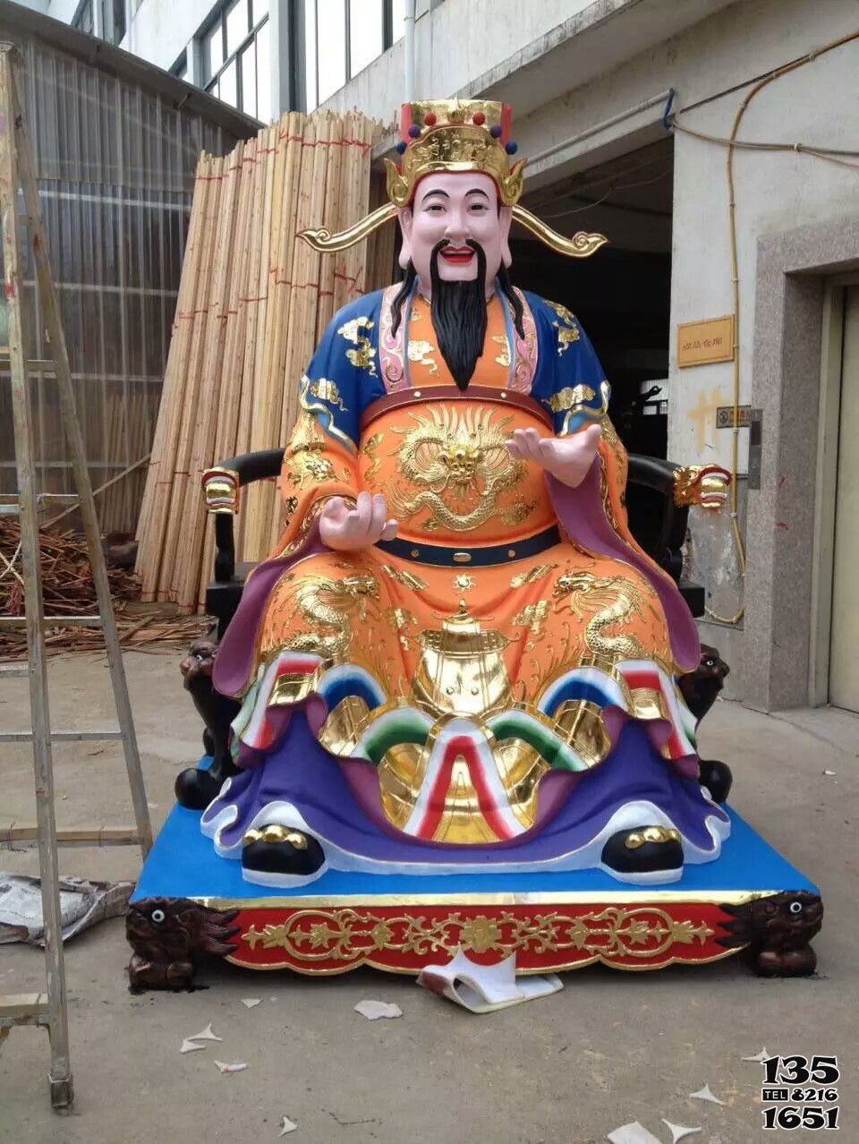 財(cái)神雕塑-樹脂彩繪大型神佛財(cái)神雕塑高清圖片