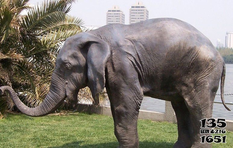 大象雕塑-公園仿真動物景觀大象雕塑高清圖片