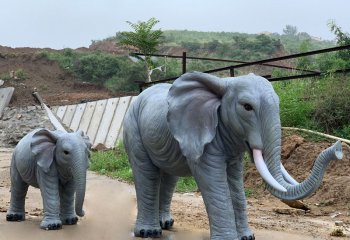 玻璃鋼的藝術(shù)，營造園林美景，精致的農(nóng)場動物景觀