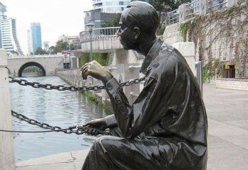 釣魚(yú)雕塑-小區(qū)公園釣魚(yú)坐姿景觀(guān)人物銅雕