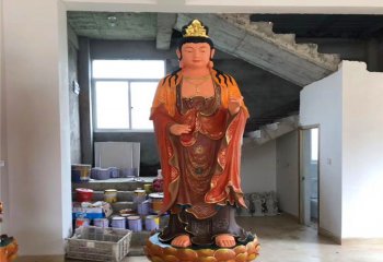 三圣雕塑-景區(qū)玻璃鋼彩繪寺廟供奉佛像三圣雕塑