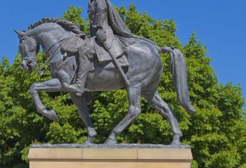 騎馬雕塑-公園銅雕西方人物騎馬雕塑