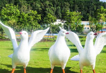 鴿子雕塑-戶外大型仿真動(dòng)物園林景觀裝飾擺件