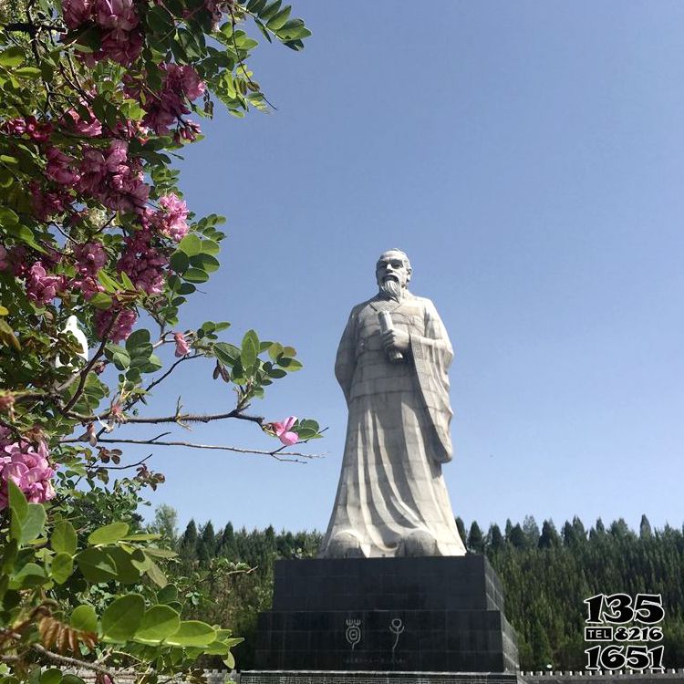 荀子石雕像-校園中國古代（戰(zhàn)國時期）著名思想家教育家荀子石雕高清圖片