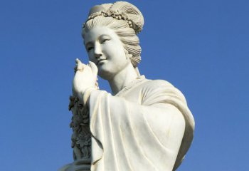 花神雕塑-十二花神之三月桃花息夫人漢白玉古代美女雕像