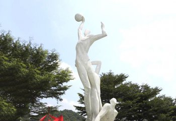 籃球雕塑-打籃球不銹鋼網(wǎng)格公園體育運(yùn)動(dòng)人物雕塑擺件