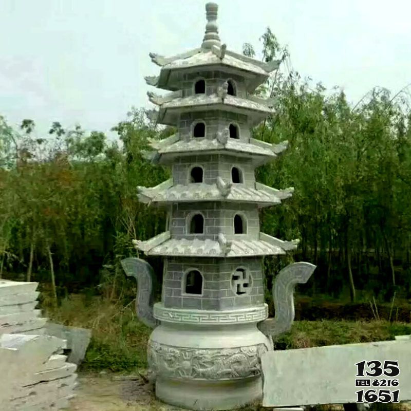 燈塔雕塑-寺院景觀(guān)擺放仿古青石做舊石燈塔裝飾擺件石燈籠雕塑高清圖片