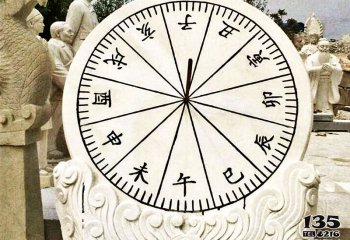 日晷雕塑-公園創(chuàng)意浮雕石雕古代計時器日晷雕塑