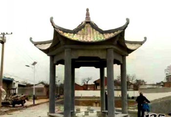 涼亭雕塑-鄉(xiāng)村新建設(shè)廣場裝飾仿古建休息涼亭擺件雕塑