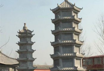 佛塔雕塑-中國(guó)仿古建大理石石雕寺廟擺件