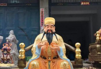 財(cái)神雕塑-玻璃鋼彩繪寺廟財(cái)神雕塑