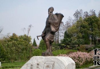 李時珍雕塑-醫(yī)院景區(qū)公園古代醫(yī)學家李時珍鍛造純銅雕塑