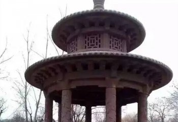 涼亭雕塑-廣場公園擺放仿古建雙層休閑涼亭