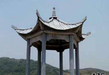 涼亭雕塑-景區(qū)寺院觀景擺放仿古建涼亭座椅雕塑