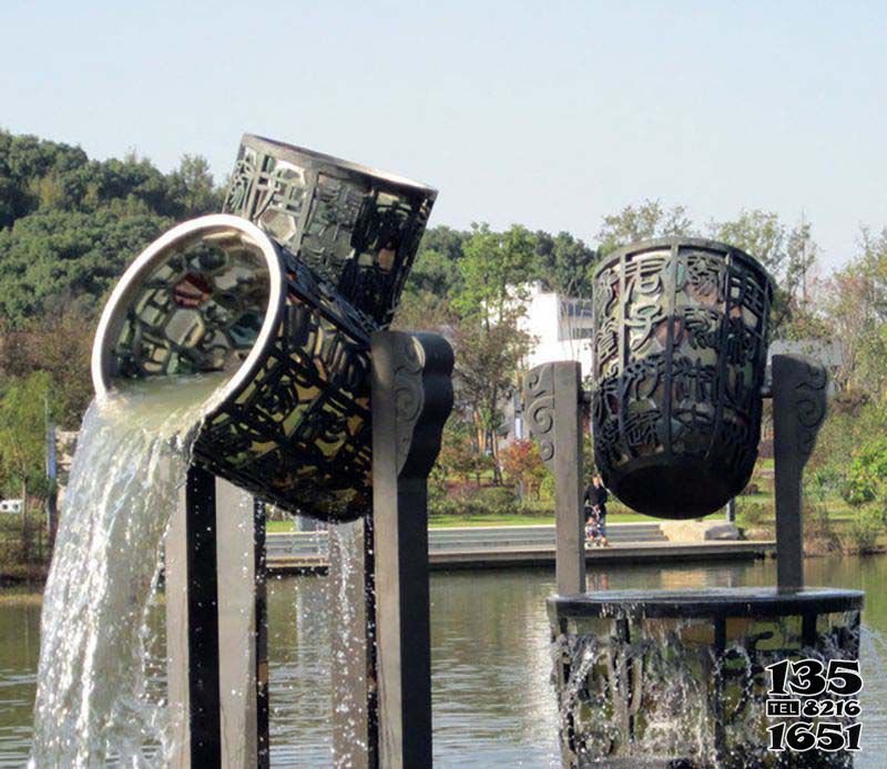 缸雕塑-公園水缸噴泉銅雕創(chuàng)意缸雕塑高清圖片