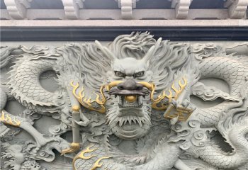 九龍壁雕塑-宗教寺廟九龍壁畫(huà)浮雕青石雕塑