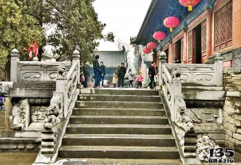 欄板欄桿雕塑-寺院樓梯臺(tái)階大理石扶手欄桿