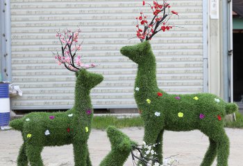 梅花鹿雕塑-景區(qū)別墅大型景觀(guān)綠植梅花鹿雕塑