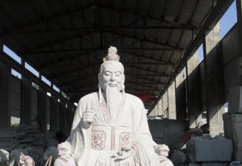 太上老君雕塑-戶(hù)外景區(qū)大型漢白玉石雕神像太上老君雕塑