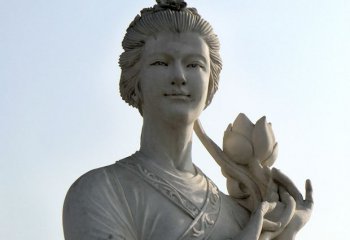 古代美女褒姒，白玉雕像惟妙惟肖 