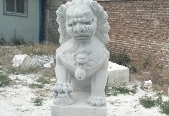 獅子雕塑-公園景區(qū)漢白玉石雕大型仿真動物獅子雕塑