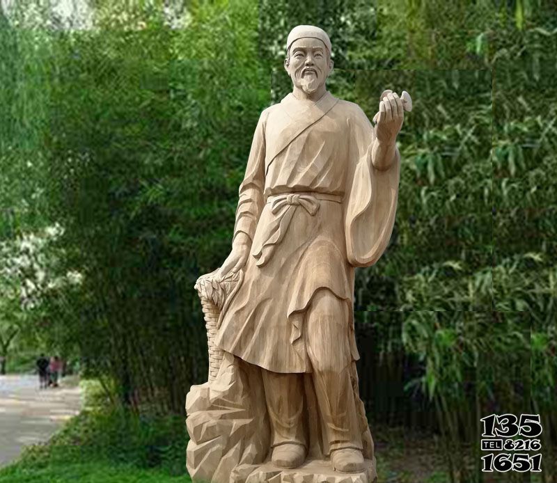 李時(shí)珍雕塑-園林景觀(guān)大理石醫(yī)學(xué)家李時(shí)珍石雕塑高清圖片