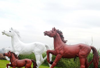 公園玻璃鋼仿真馬雕塑-玻璃鋼仿真馬雕塑公園動(dòng)物雕塑