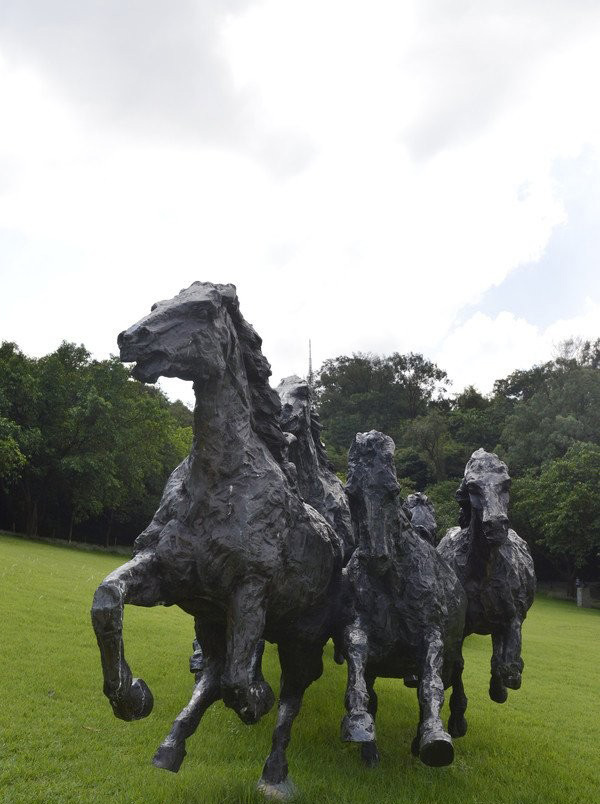 抽象奔馬石雕-抽象奔馬石雕 公園動物雕塑