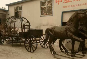 玻璃鋼歐式馬車雕塑-公園玻璃鋼歐式馬車