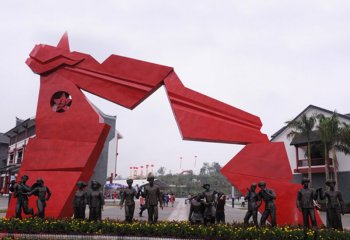 不銹鋼彩帶人物銅雕，創(chuàng)造出優(yōu)雅而傳奇的藝術(shù)經(jīng)典