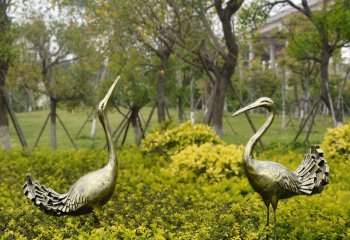 公園動物銅雕丹頂鶴-公園動物銅雕 丹頂鶴銅雕